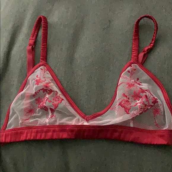 red mesh bralette